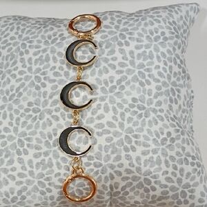 Gold and Black Crescent Key Holder